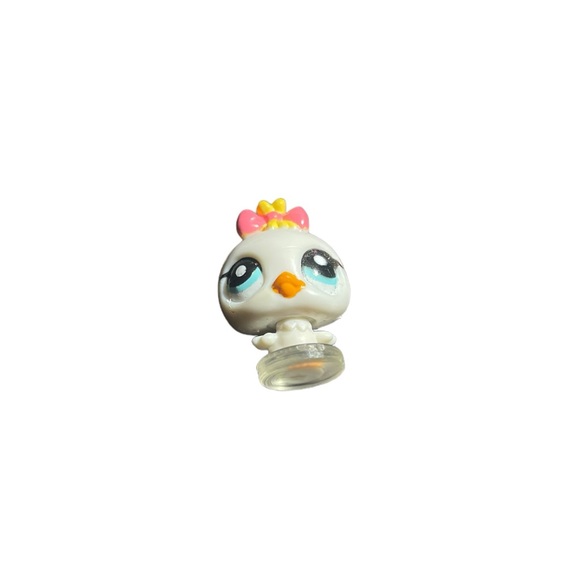 littlest pet shop # t143 teeniest tiniest teensies white baby chicken chick - Picture 3 of 6